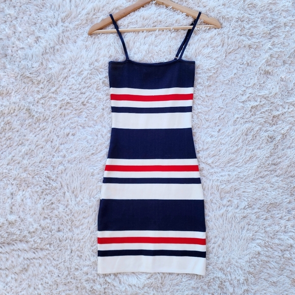 LF Seek The‎ Label Striped Bodycon Mini Dress - Picture 1 of 5